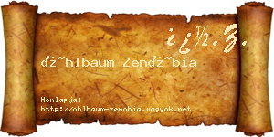 Öhlbaum Zenóbia névjegykártya